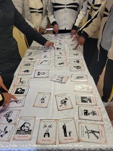 Reflexión de equipos con cartas asociativas
